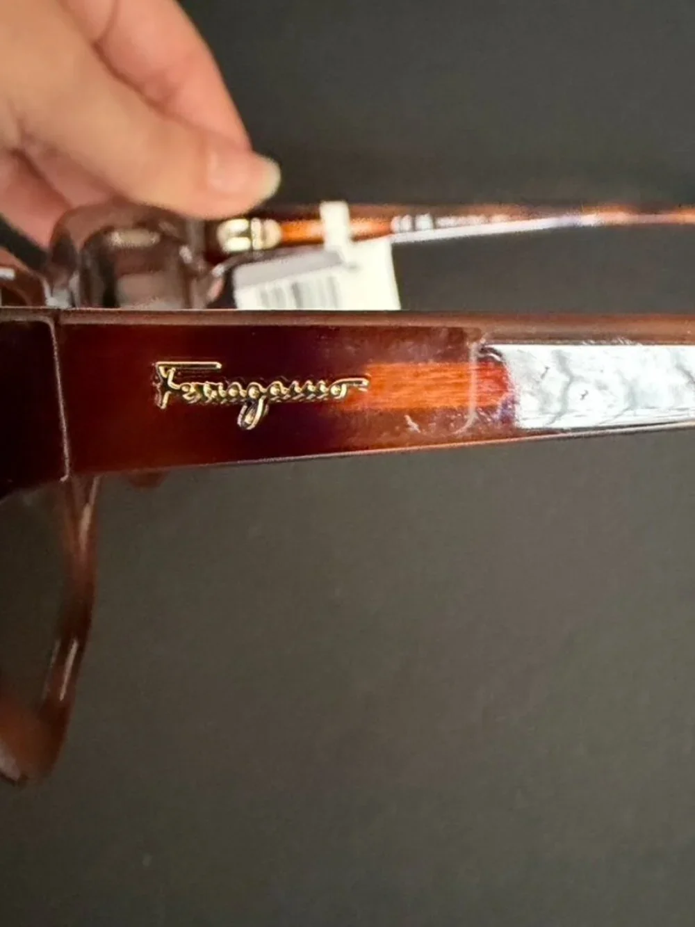 Salvatore Ferragamo Classic Logo 59mm Gradient Rectangle Tortoise Sunglasses